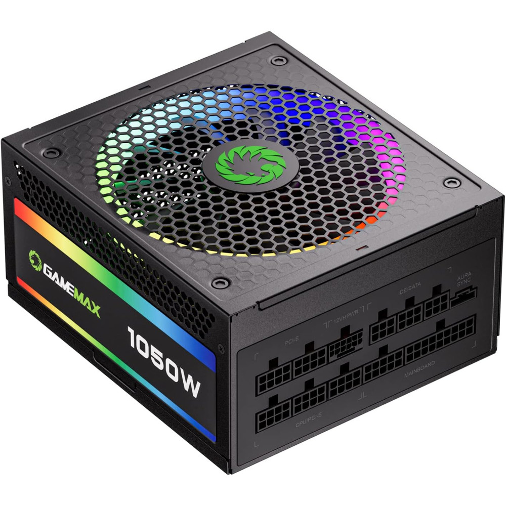FUENTE DE PODER GAMER GAMEMAX 1050W RGB SMART PRO 80+ GOLD GAMING