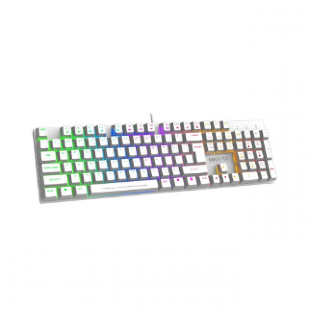 TECLADO MECANICO MKA-7C PSYCHEAGLE BLANCO ARMAGGEDDON RGB BLUE SWITCH