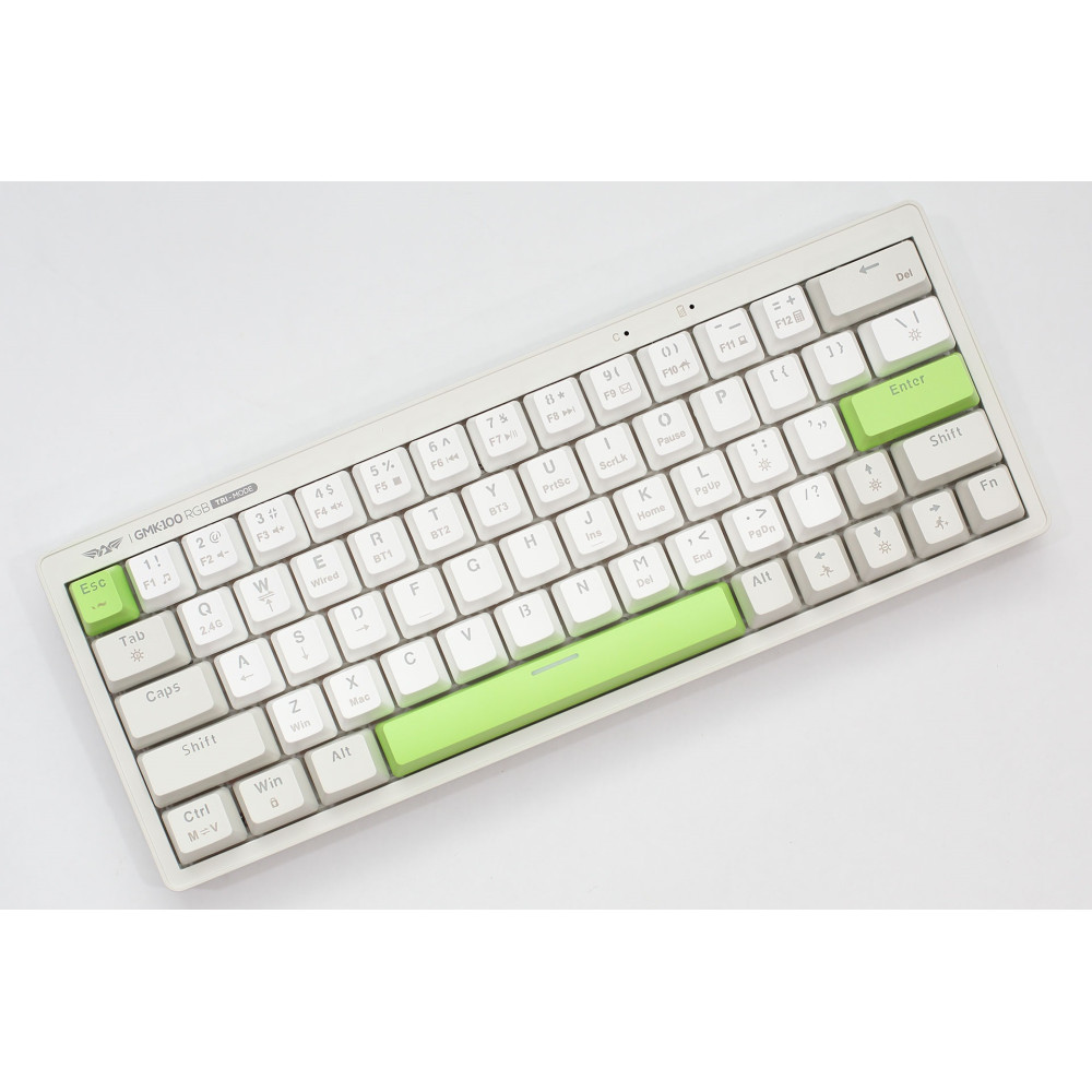 TECLADO MECANICO ARMAGGEDDON GMK-100 VERDE/SPRING TRI-MODE RED SWITCH