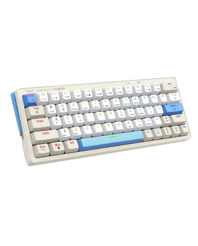 TECLADO MECANICO ARMAGGEDDON GMK-100 AZUL TRI-MODE RED SWITCH