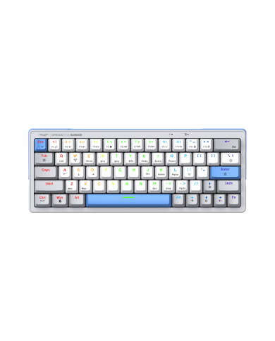 TECLADO MECANICO ARMAGGEDDON GMK-100 AZUL TRI-MODE RED SWITCH