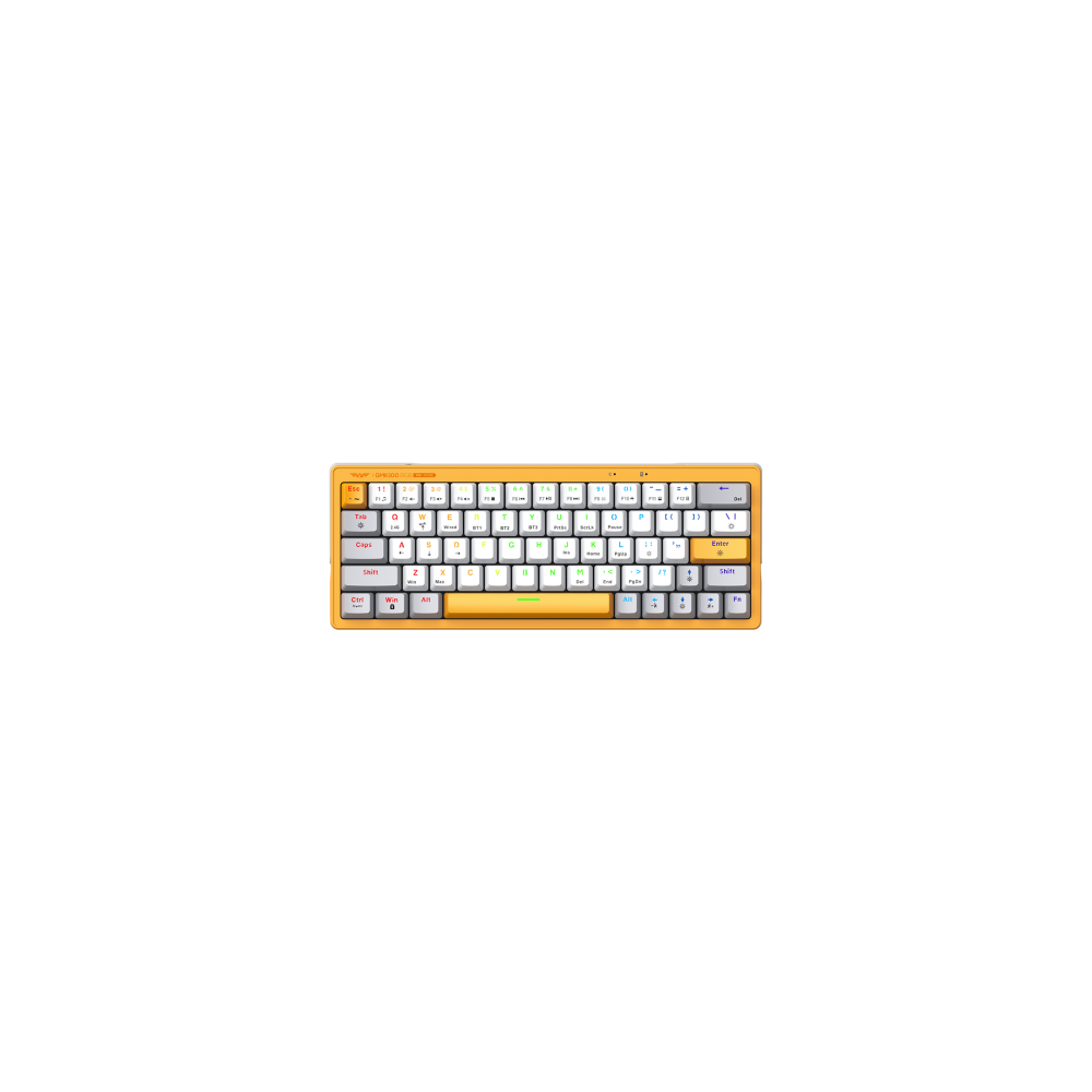 TECLADO MECANICO ARMAGGEDDON GMK-100 AMARILLO TRI-MODE RED SWITCH