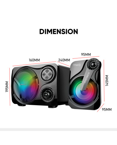PARLANTES GAMER SONIGEAR TITAN 3 BTMI BLUETOOTH