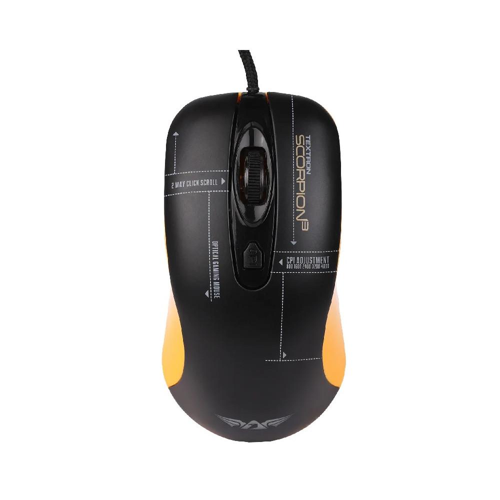 MOUSE TEXTRON SCORPION 3 + MOUSE PAD ARMAGGEDDON PROGRAMABLE