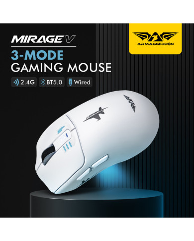 MOUSE MIRAGE V ARMAGGEDDON BLANCO TRI-MODE