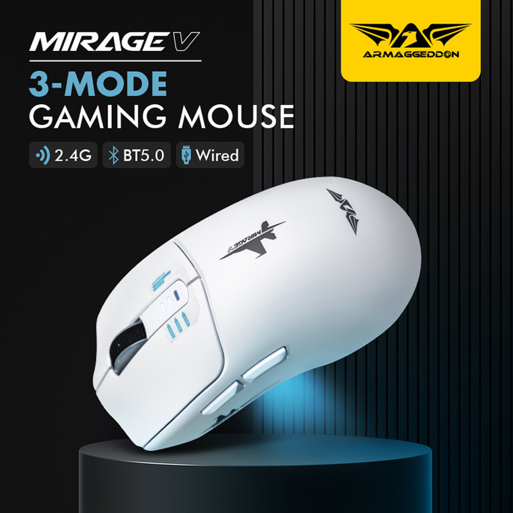MOUSE MIRAGE V ARMAGGEDDON BLANCO TRI-MODE