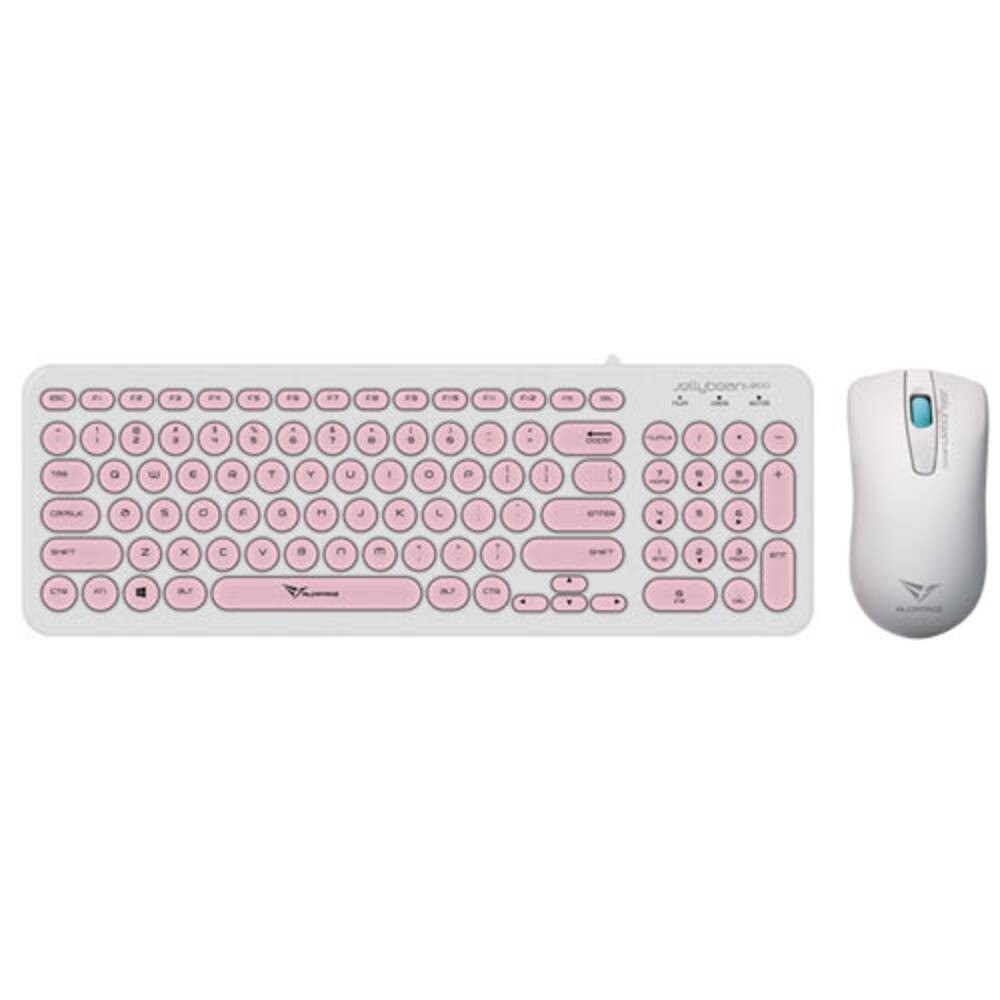 COMBO TECLADO Y MOUSE ALCATROZ U2000 PEACH/WH JELLYBEAN USB  SILENT EN