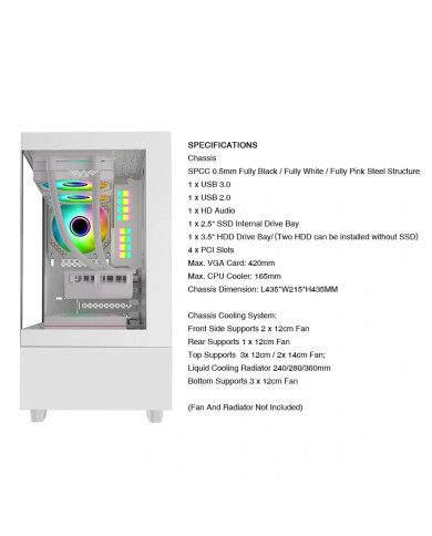 CASE AQUARON BLANCO DUPLEX ONE ARMAGGEDDON VIDRIO TEMPLADO