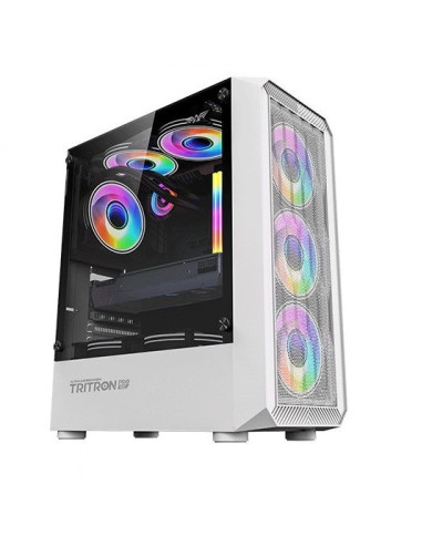 CASE TRITRON PRO 100 BLANCO ARMAGGEDDON VIDRIO TEMPLADO