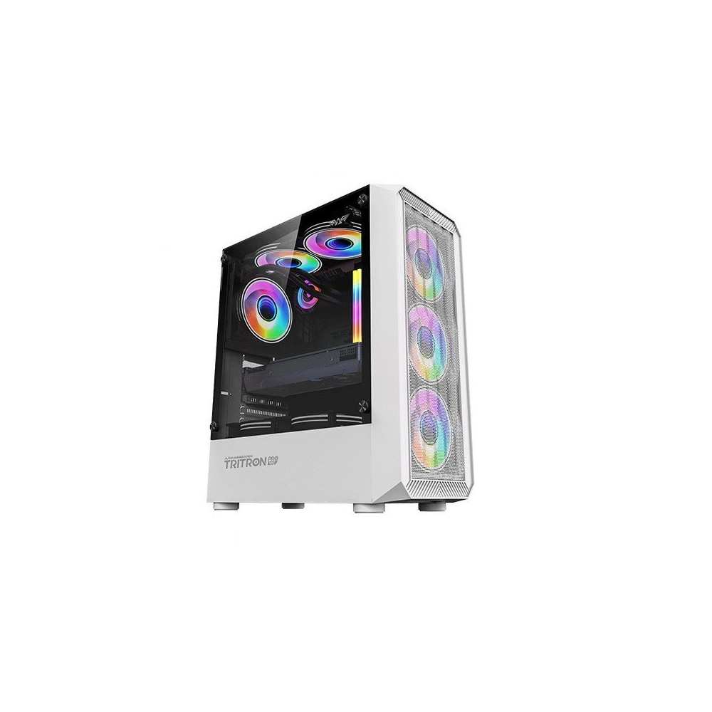 CASE TRITRON PRO 100 BLANCO ARMAGGEDDON VIDRIO TEMPLADO