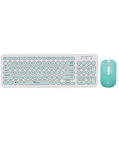 COMBO TECLADO Y MOUSE ALCATROZ A2000 MENTA JELLYBEAN WIRELESS SILENT EN