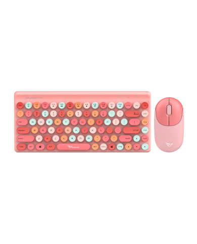 COMBO TECLADO Y MOUSE  BLUETOOTH ALCATROZ A3000 ROSADO JELLYBEANS