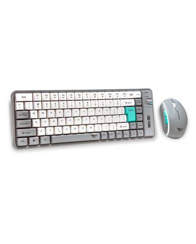 COMBO TECLADO Y MOUSE BLUETOOTH ALCATROZ TetrizAir 300C WH/GR T+M RECARGABLE