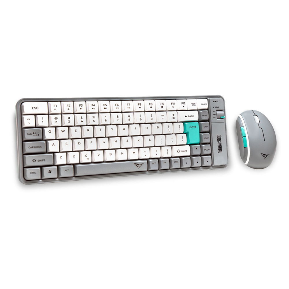 COMBO TECLADO Y MOUSE BLUETOOTH ALCATROZ TetrizAir 300C WH/GR T+M RECARGABLE