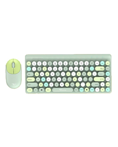 COMBO TECLADO Y MOUSE BLUETOOTH ALCATROZ A3000 VERDE JELLYBEANS