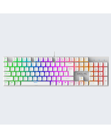 TECLADO MECANICO MKA-7C PSYCHEAGLE BLANCO ARMAGGEDDON RGB BLUE SWITCH