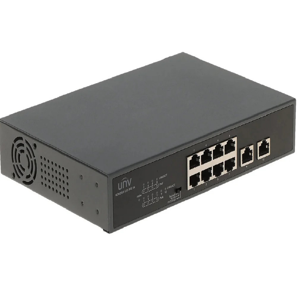 SWITCH UNIVIEW POE 8 PUERTOS GIGA + 2 PUERTO NO-POE