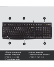 TECLADO LOGITECH K120 USB NEGRO ES