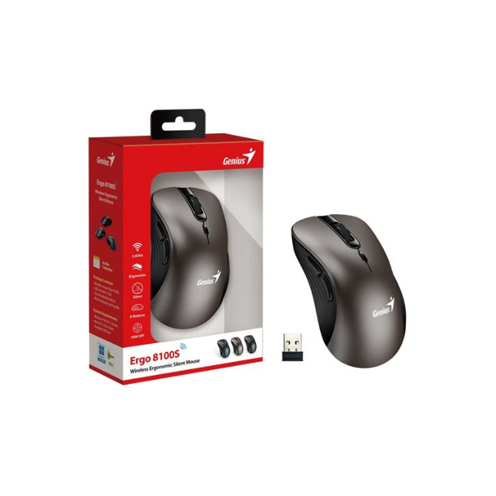 MOUSE GENIUS ERGO 8100S CHAMPAGNE WIRELESS SILENT