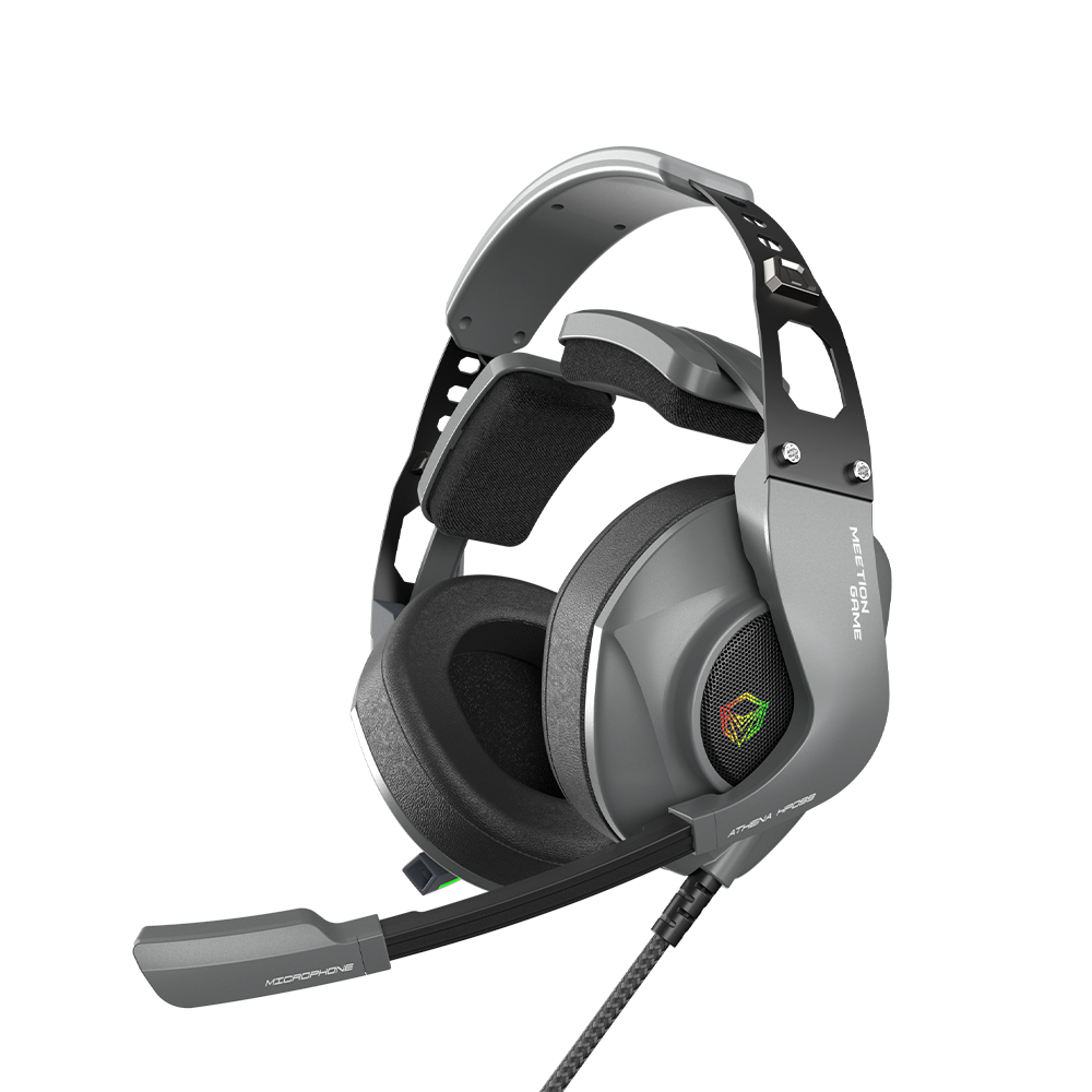 HEADSET GAMER MEETION MT-HP099 NEGRO GAMING 50MM USB