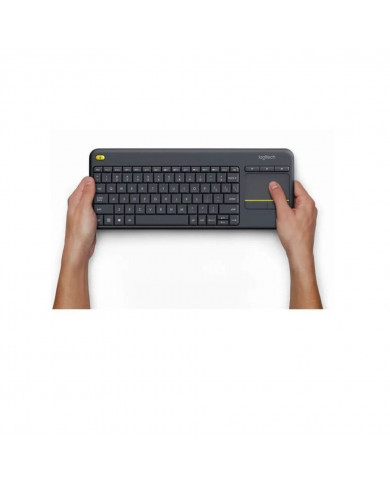 TECLADO LOGITECH K400 PLUS + PAD WIRELESS NEGRO / 920-007123