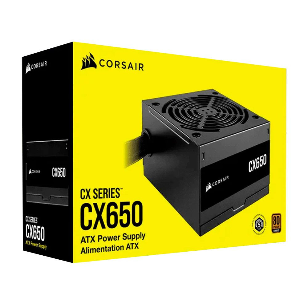 FUENTE DE PODER CORSAIR CX650 80P BRONZE FUENTE DE PODER CORSAIR CX650 80P BRONZE