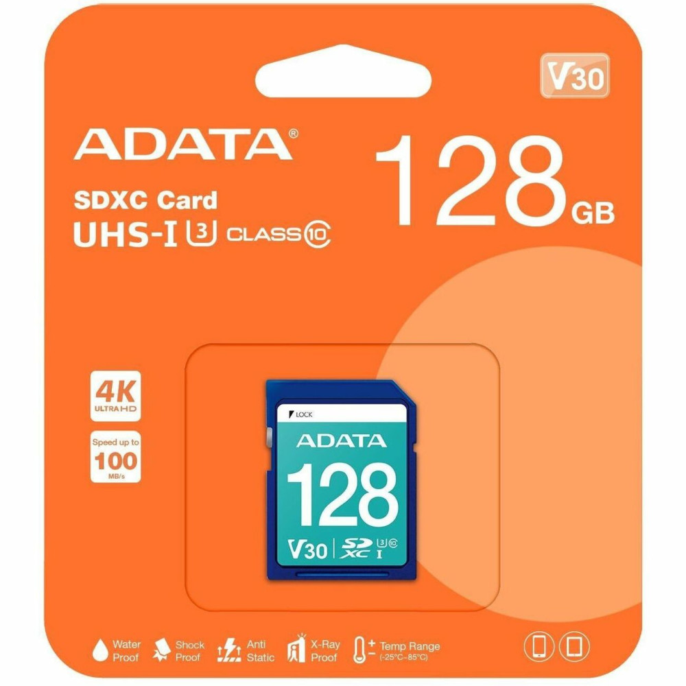 MEMORIA SD ADATA 128 GB V30 CLASE 10