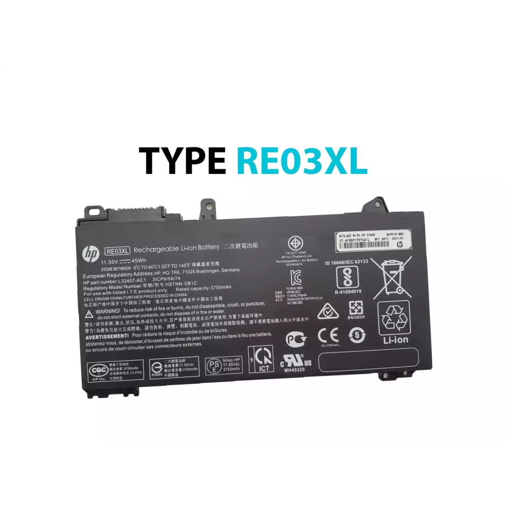 BATERIA HP INTERNA TF03XL