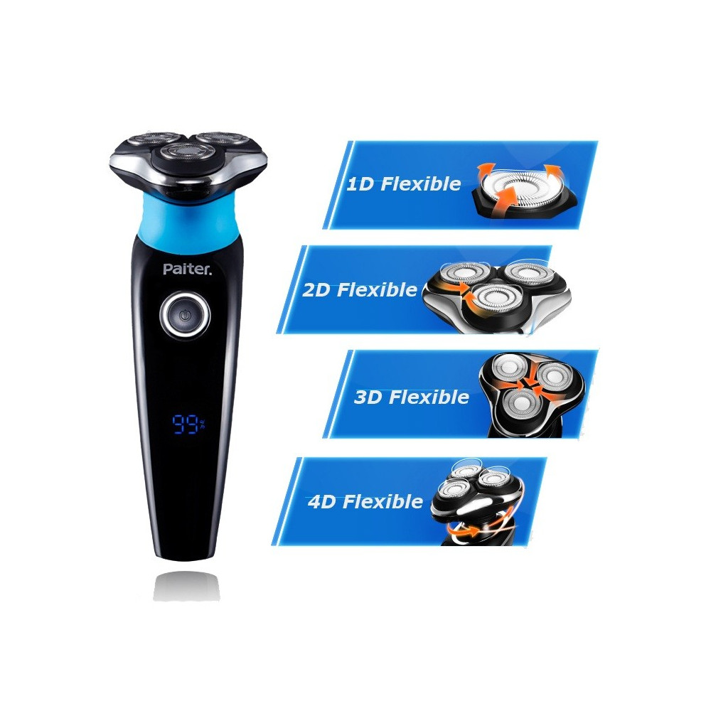 AFEITADORA PERSONAL RECARGABLE ROTARY DUAL RING PAITER PS-8628 PARA HOMBRE