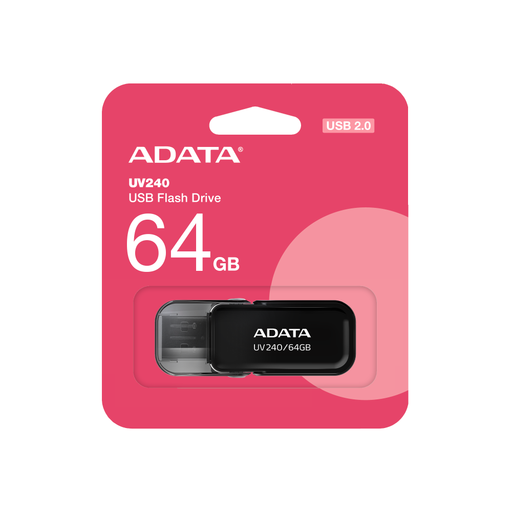 PENDRIVE ADATA 64GB UV240 NEGRO USB2.0