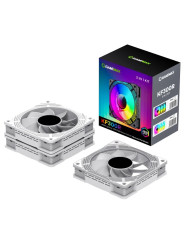 VENTILADOR GAMER GAMEMAX KF300R BLANCO 3-EN-1 120MM x3 ARGB