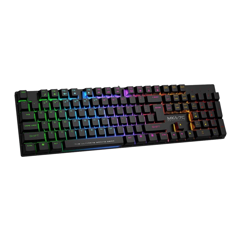 TECLADO GAMER ARMAGGEDDON MKA-7C NEX 100% MECANICO PSYCHEAGLE USB NEGRO RED-SWITCH