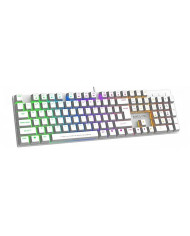 TECLADO GAMER ARMAGGEDDON MKA-7C NEX 100% MECANICO PSYCHEAGLE USB BLANCO RED-SWITCH