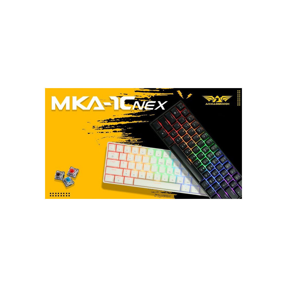 TECLADO GAMER ARMAGGEDDON MKA-1C NEX MECANICO USB NEGRO RED-SWITCH