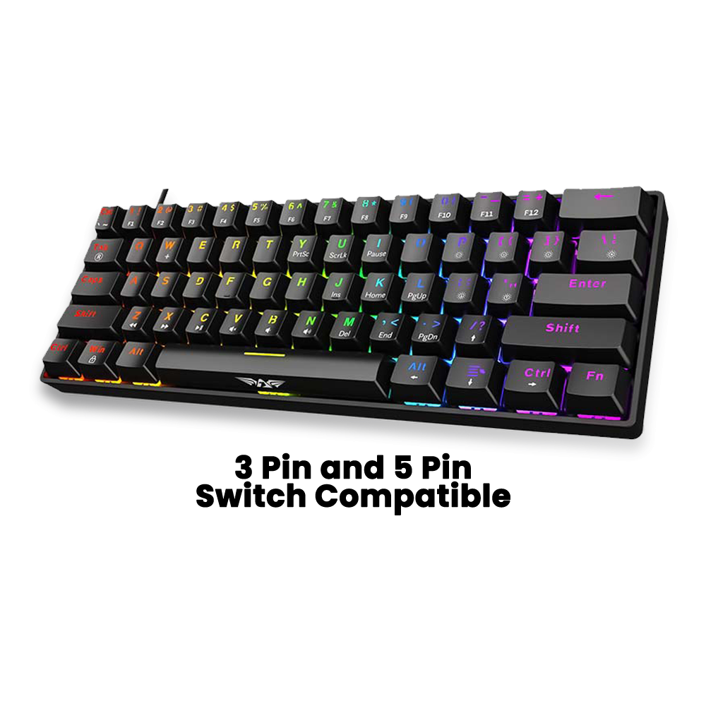 TECLADO GAMER ARMAGGEDDON MKA-1C NEX MECANICO USB NEGRO RED-SWITCH