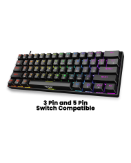 TECLADO GAMER ARMAGGEDDON MKA-1C NEX MECANICO USB NEGRO RED-SWITCH