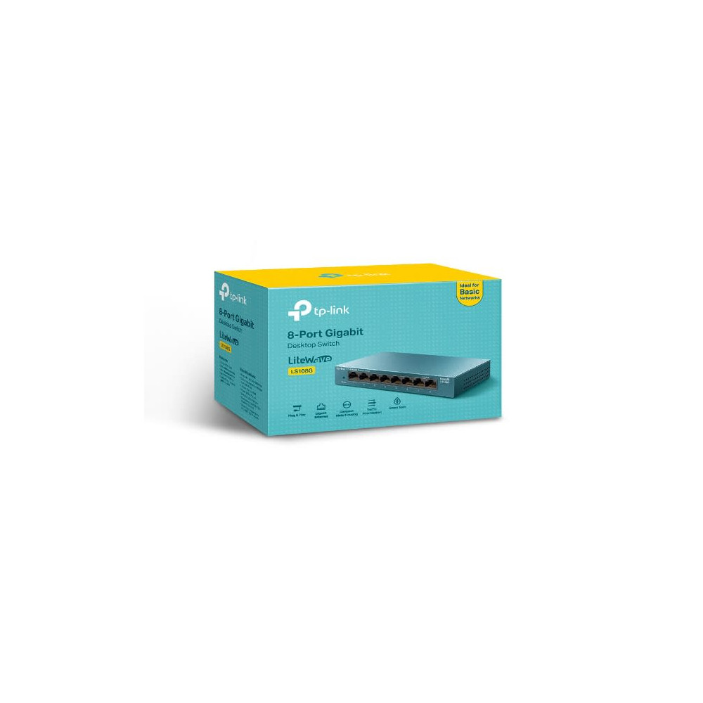 SWITCH TP-LINK LS108G 8 PUERTOS GIGABIT 10-100-1000MBPS