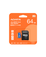 MICROSD ADATA 64GB V10 UHS-I + ADAPTADOR FHD CLASE 10