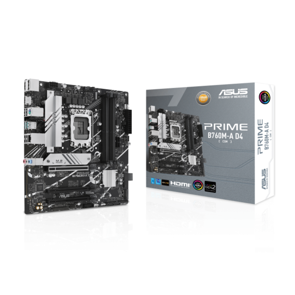 MAINBOARD ASUS PRIME B760M-A D4 CSM 14TH-12TH GEN AURA ARGB