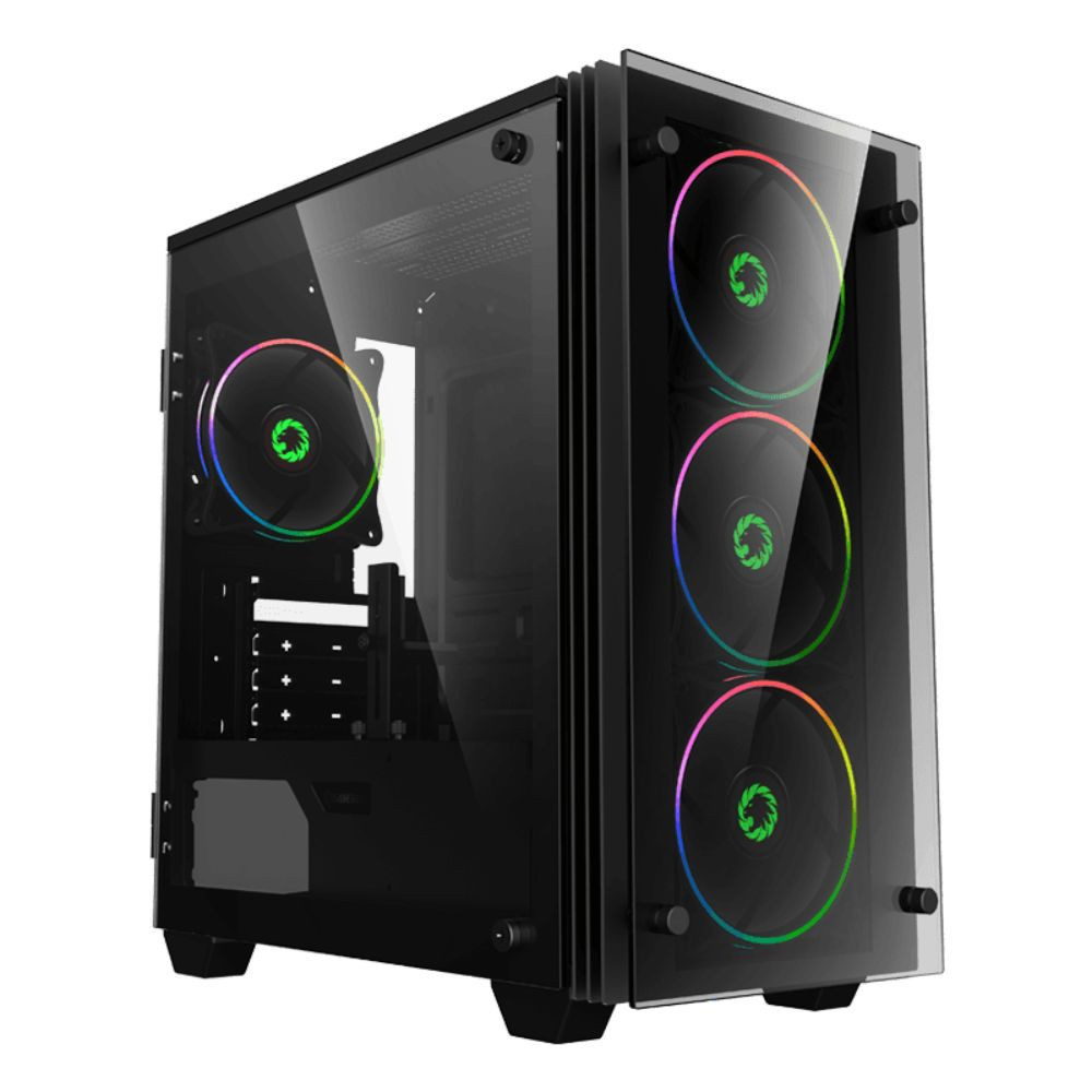CASE GAMEMAX MINI STRATOS H609 NEGRO 350x193x390mm VIDRIO