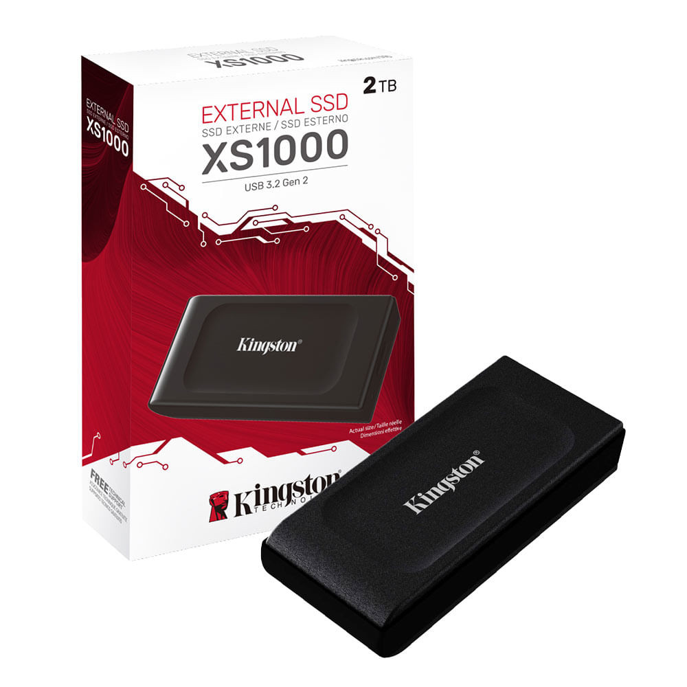 DISCO EXTERNO SOLIDO 2TB SSD KINGSTON XS1000 NEGRO SXS1000/2000G
