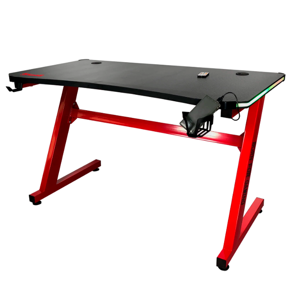 MESA GAMER MARVO ARENA 50 DE-08 RGB PB, PVC, METAL