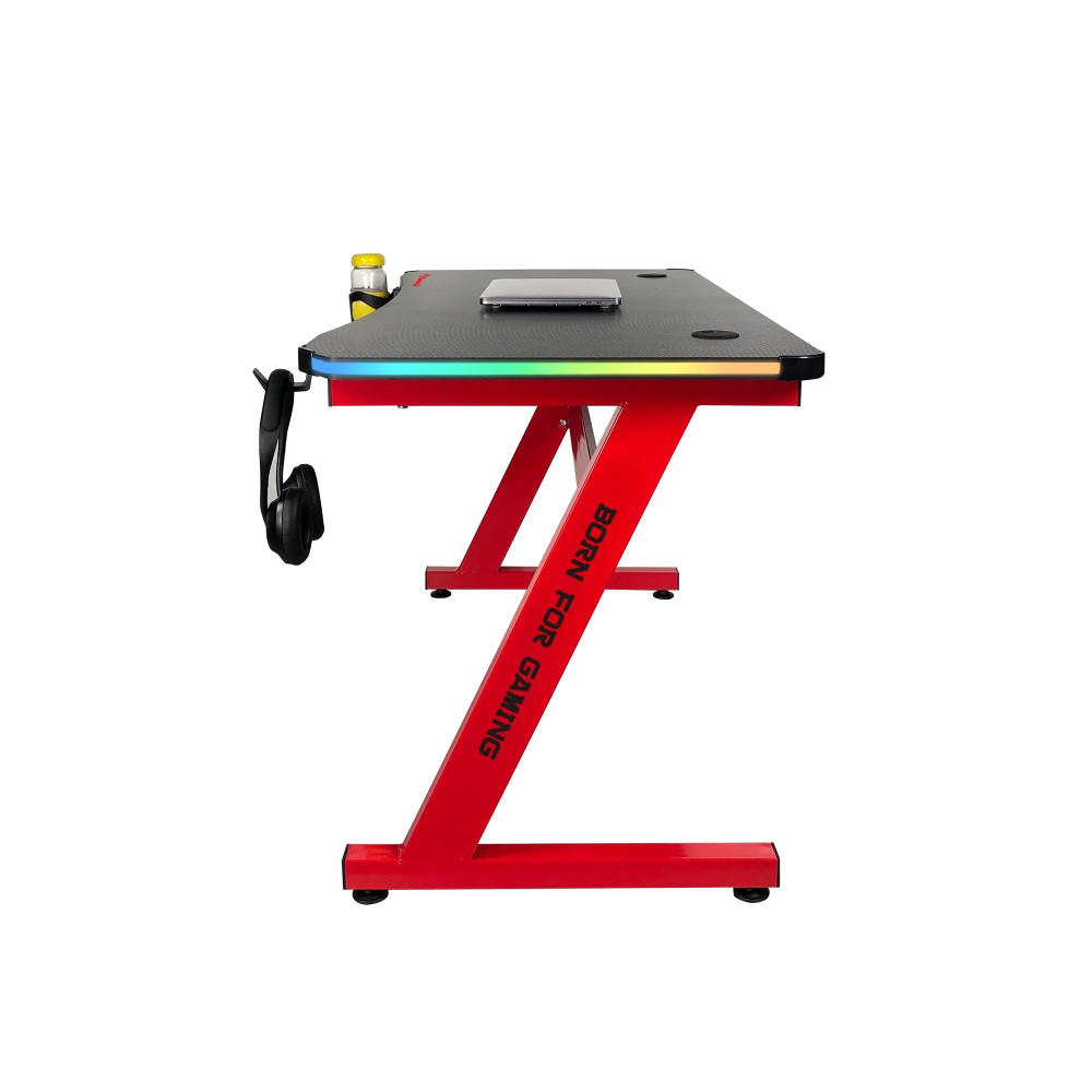 MESA GAMER MARVO ARENA 50 DE-08 RGB PB, PVC, METAL