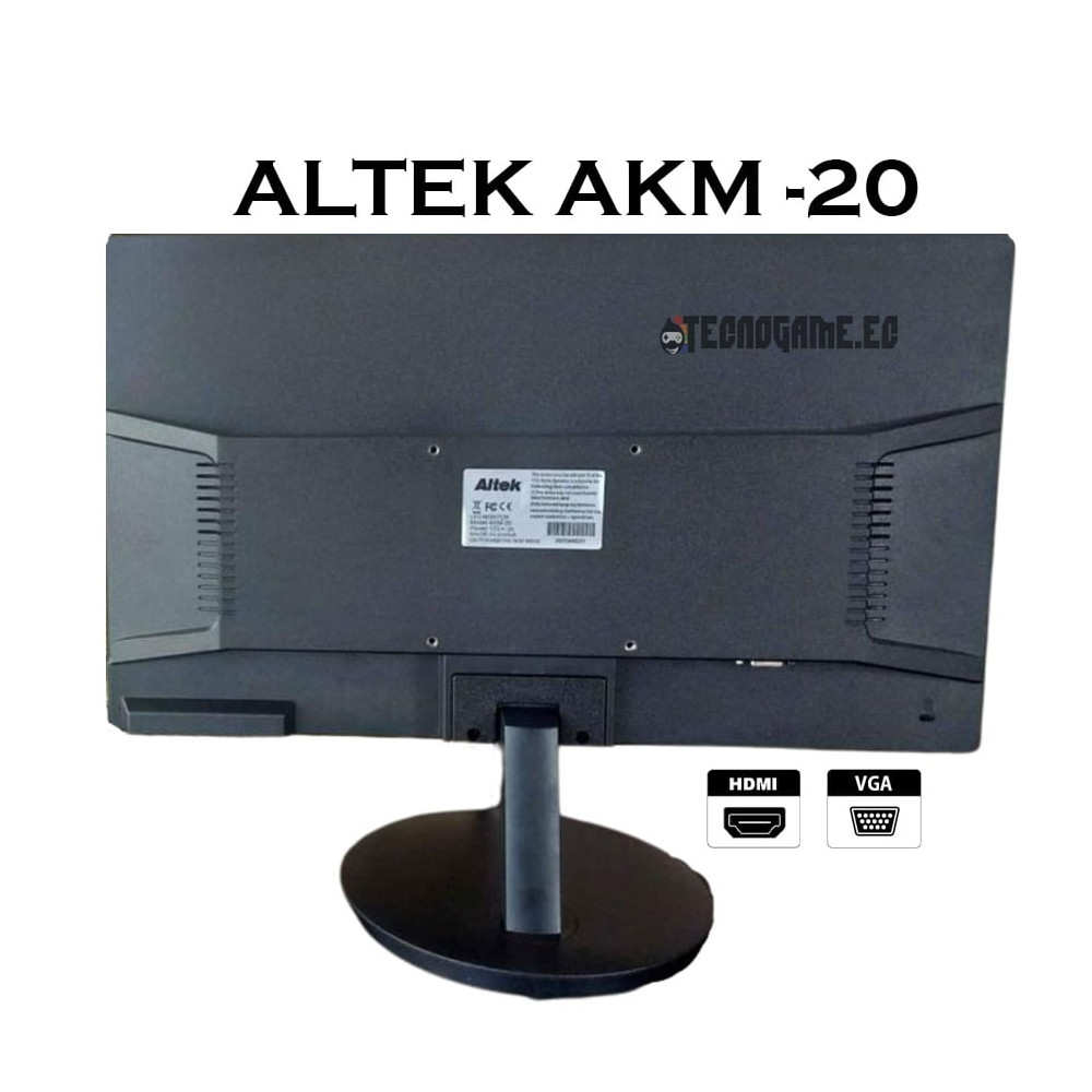 MONITOR ALTEK AKM-HD20 (RED) HDMI - VGA 1600x900