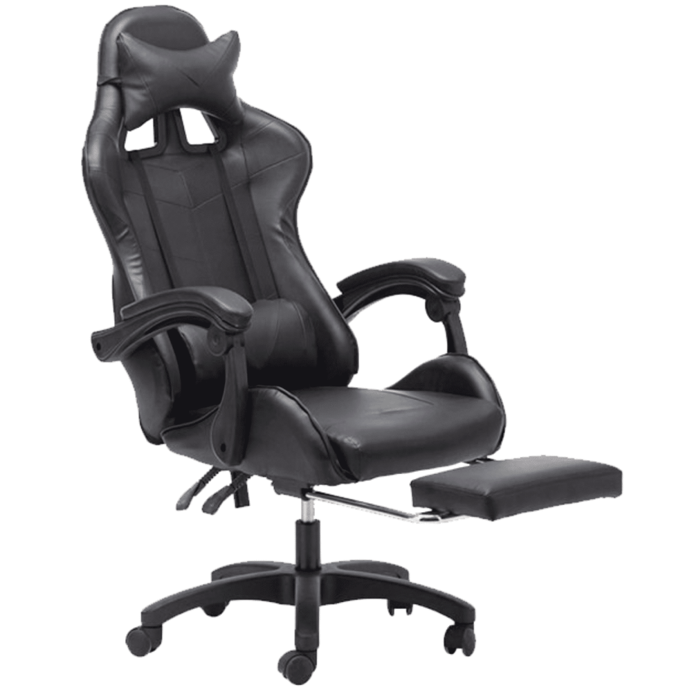 SILLA APEX GAMER 1OSM90 NEGRA CON REPOSAPIES MULTIFUNCION