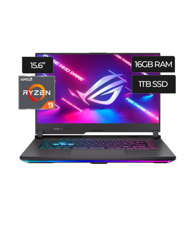 LAPTOP ASUS G513QM-WS96 ROG/R9-5900HX/16GB/1TB SSD/6GB RTX3060/15,6" FHD/GRIS/WIN10/4CELL/90NR0572-M