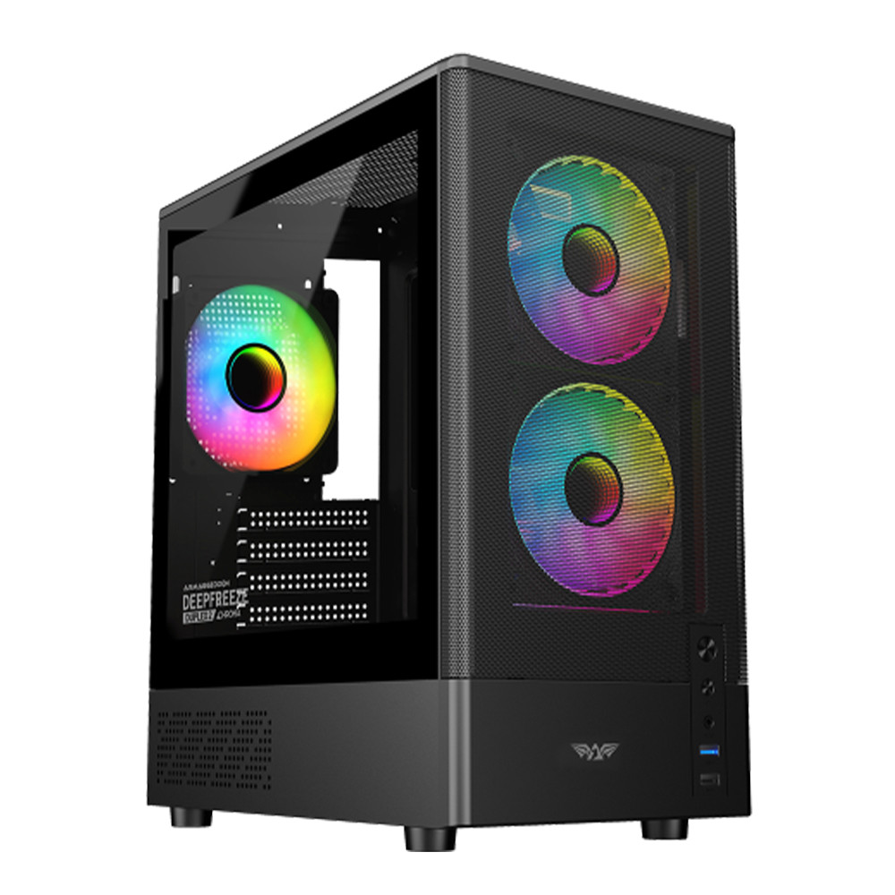 CASE GAMER ARMAGGEDDON DEEPFREEZE DUPLEX 2 CHROMA BK 3FAN 120MM ARGB
