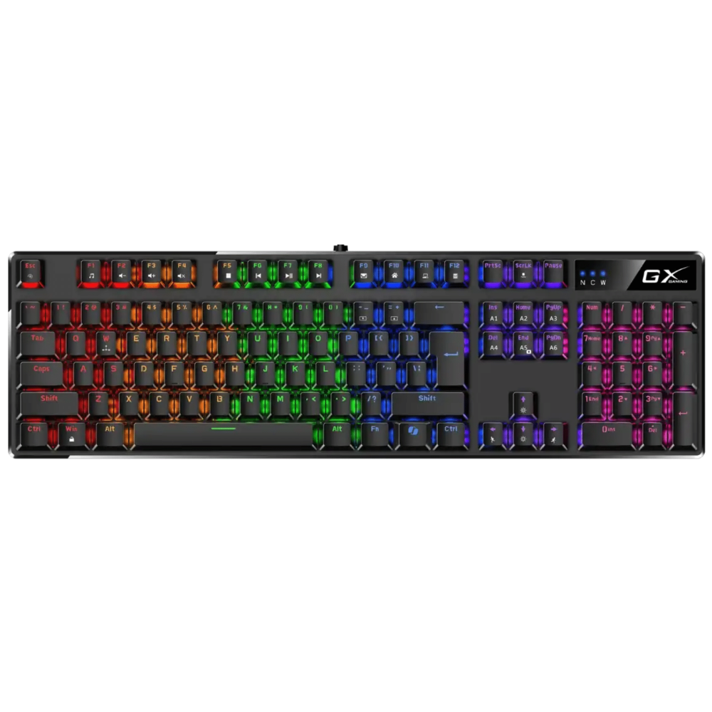 TECLADO MECANICO GAMER GENIUS K12 SCORPION NEGRO RGB GAMING