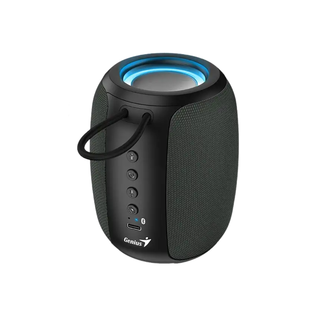 PARLANTES PORTABLE BLUETOOTH GENIUS SP-915BT 5WRMS BT5.3 RGB NEGRO