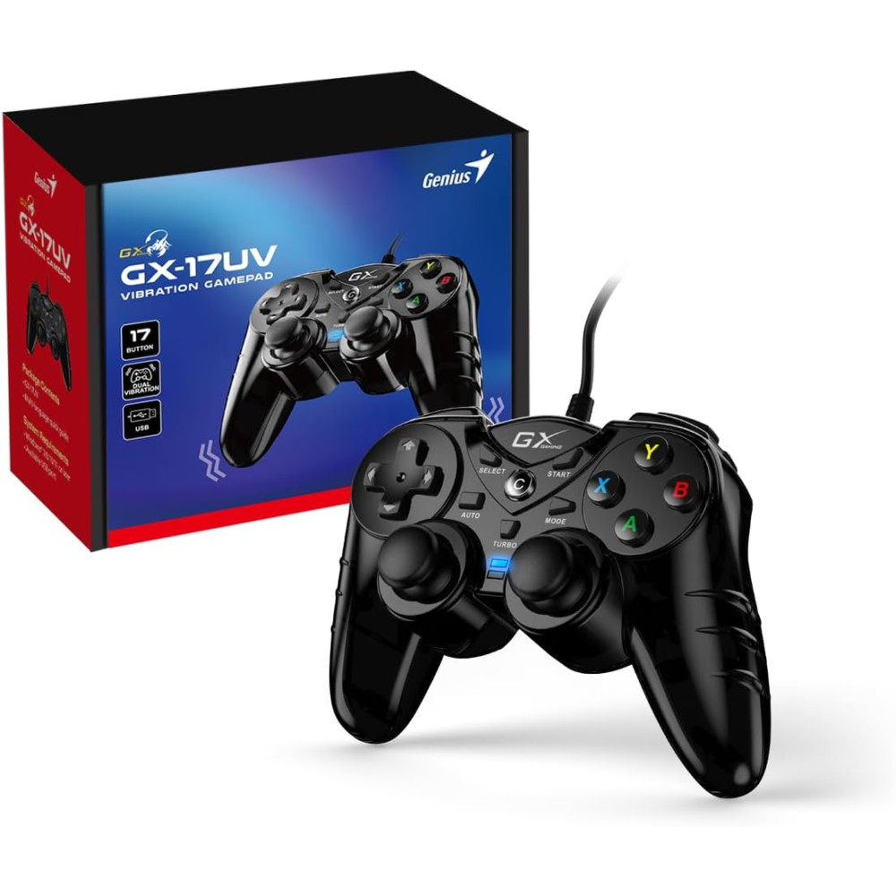 PALANCA DE JUEGO USB GENIUS MAXFIRE GX-19UV PC/PS3/PS4 GAMEPAD